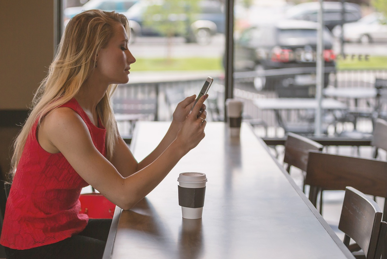 A woman sitting